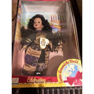 Doll bk brass key Africa santa around the world